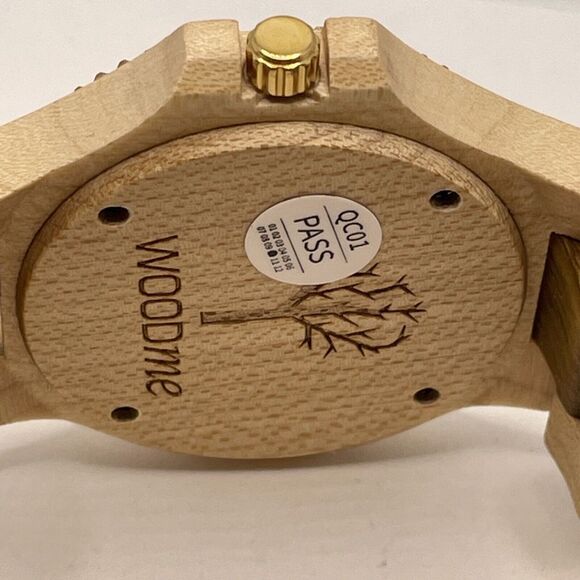 Woodme Qc01-10 Women's Brown Wood Band Analog Dial Quartz Genuine Watch Cv68 - Picture 9 of 9